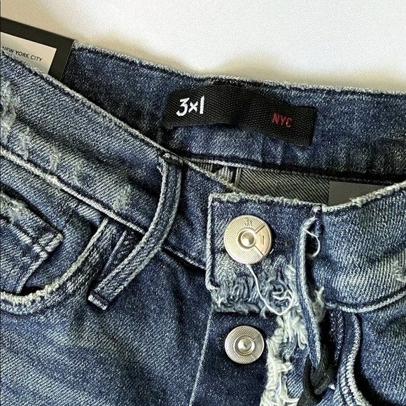 3x1  Shelter Cutoff Denim Jean Shorts Liberty Wash - Picture 7 of 9